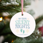Décoration En Céramique Plus de nuits silencieuses Grossesse de Noël<br><div class="desc">Célébrez vos nouvelles joyeuses avec notre ornement en céramique de Noël Miracle Pregnancy Faire-part. Cet ornement magnifiquement artisanal est la façon parfaite de commémorer l'ajout à venir à votre famille tout en embrassant l'esprit festif de la saison des Fêtes. Idéal pour s'accrocher au sapin de Noël ou pour s'étaler comme...</div>
