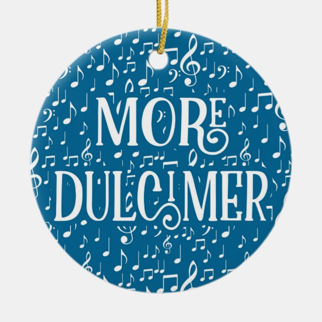 Décoration En Céramique Plus Dulcimer - Blue White Music (Devant)
