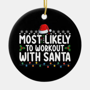 Décoration En Céramique Plus susceptible de faire de l'exercice avec Santa