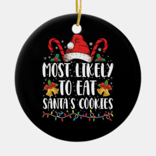 Décoration En Céramique Plus Susceptible De Manger Les Cookies De Santa No