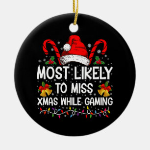 Décoration En Céramique Plus susceptible de rater Noël en jouant à Christm