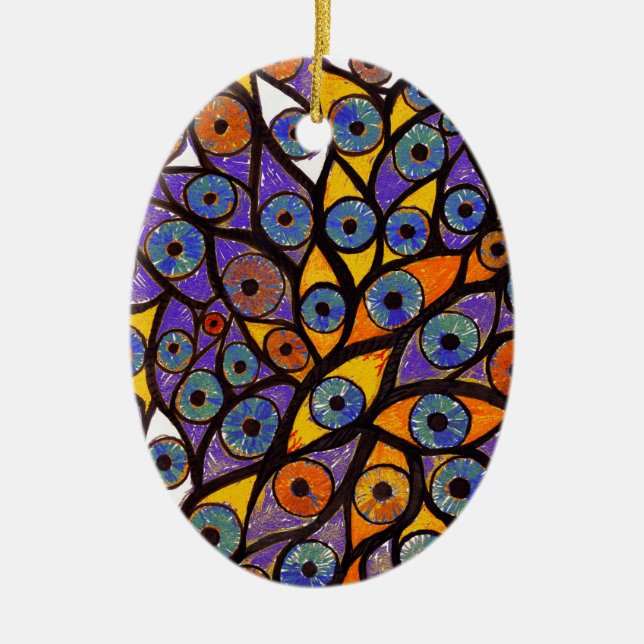 Décoration En Céramique Plusieurs yeux (Devant)