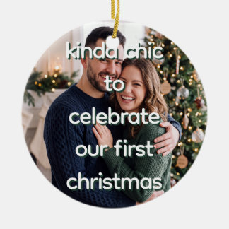 Décoration En Céramique plutôt chic couples premier noël personnalisé