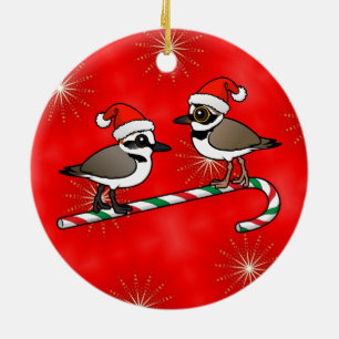 Décoration En Céramique Pluviers de Père Noël