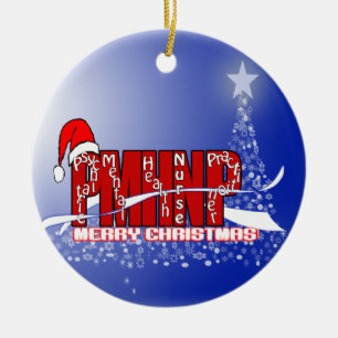 Décoration En Céramique PMHNP - Noël d'infirmière de santé psychiatriqu