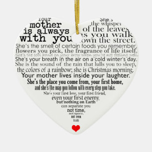 Décoration En Céramique Poème du jour de mère
