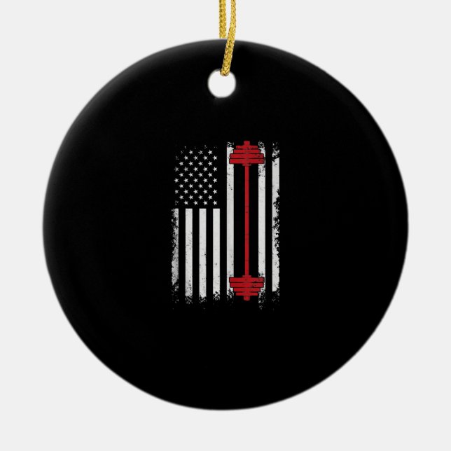 Décoration En Céramique Poids Lifting Flat Cadeaux Entraînement, Amateur D (Devant)