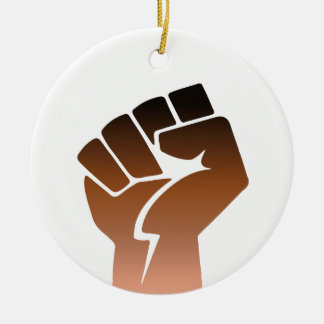 Décoration En Céramique Poing de résistance anti-raciste