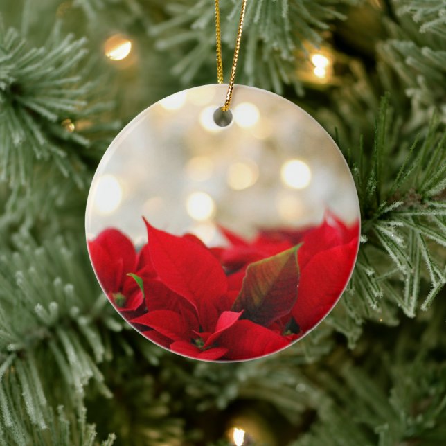 Décoration En Céramique Poinsetta rouge (Arbre)