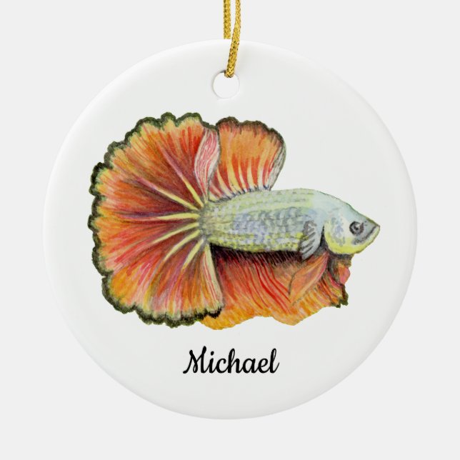Décoration En Céramique Poisson combattant (Devant)