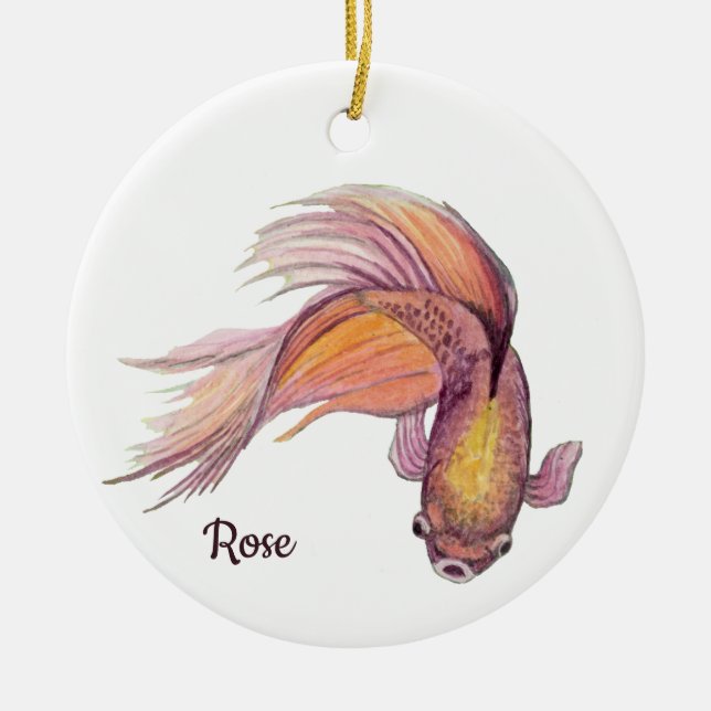 Décoration En Céramique Poisson combattant (Devant)