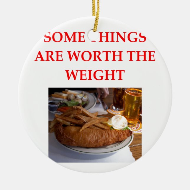 Décoration En Céramique poisson-frites (Devant)