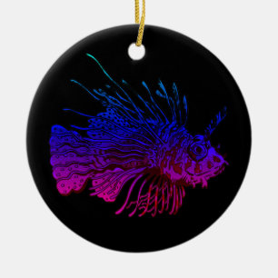 Décoration En Céramique Poisson Lion Coloré Poisson Lover Sea Rock Diver