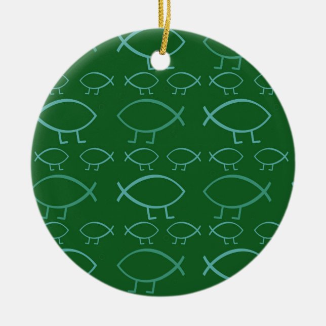 Décoration En Céramique Poissons de Darwin (Devant)