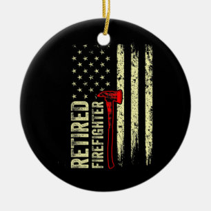 Décoration En Céramique Pompier retraité Fun Fireman qualifié