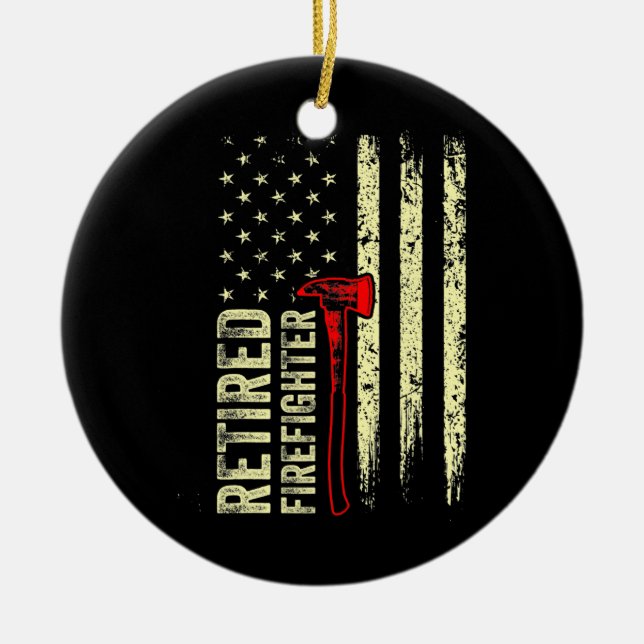 Décoration En Céramique Pompier retraité Fun Fireman qualifié (Devant)