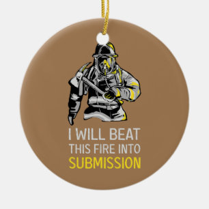 Décoration En Céramique Pompier Wildland Smokejumper Fire Eater