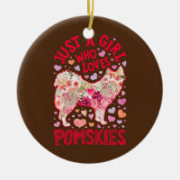 Pomsky Juste Une Fille Qui Aime Pomskies Fleur Chi