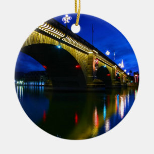 Décoration En Céramique Pont de Londres au crépuscule