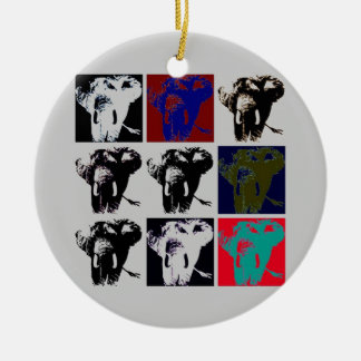 Décoration En Céramique Pop Art Elephants