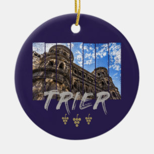 Décoration En Céramique Porta Nigra à Trier vintage Moselle Souvenir