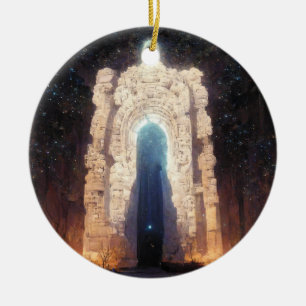 Décoration En Céramique Porte à l'éternité Imaginaire Sci-Fi Art