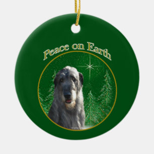 Décoration En Céramique Porte - clé de la paix irlandais Wolfhound