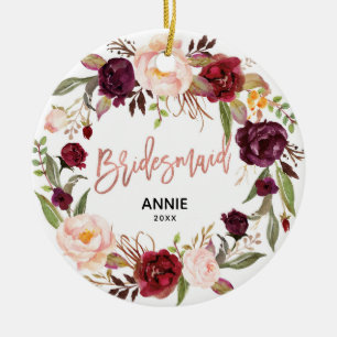 Décoration En Céramique Porte-mère de Marsala Rose Gold