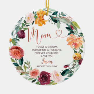 Décoration En Céramique Porte-mère mariée personnalisée en céramique O