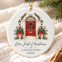 Porte Rouge Notre Premier Noël Nouvelle Maison