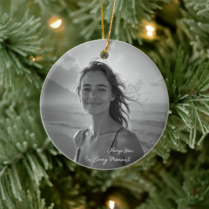 Décoration En Céramique Portrait personnalisé d'elle – Cadeau photo simple