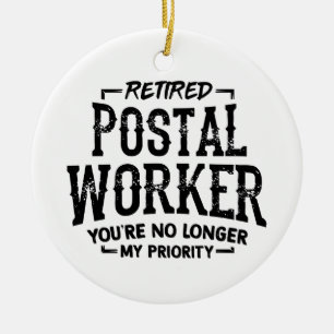 Décoration En Céramique Poste retraité Mailman ne plus de priorité