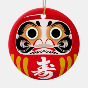 Décoration En Céramique Poupée Daruma (charme traditionnel japonais de bon