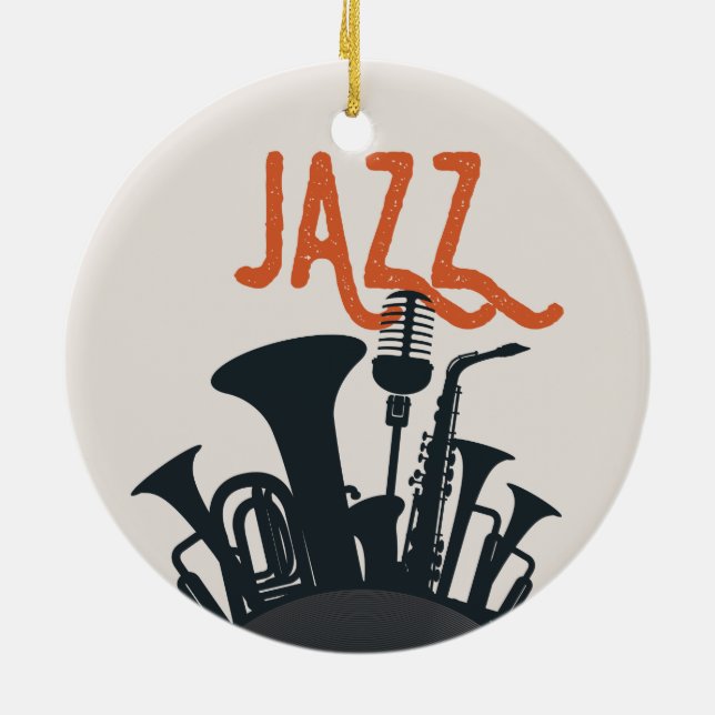 Décoration En Céramique Pour ceux qui aiment le jazz. (Dos)