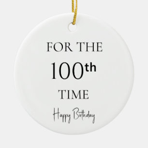 Décoration En Céramique Pour la 100e fois Joyeux Anniversaire