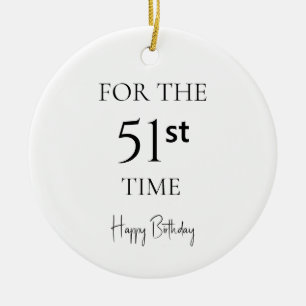 Décoration En Céramique Pour la 51e fois Joyeux Anniversaire
