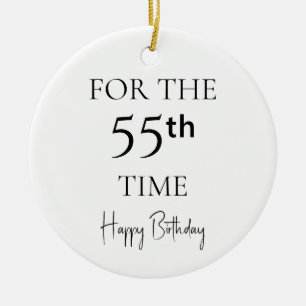 Décoration En Céramique Pour la 55e fois Joyeux Anniversaire