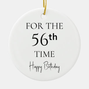 Décoration En Céramique Pour la 56e fois Joyeux Anniversaire