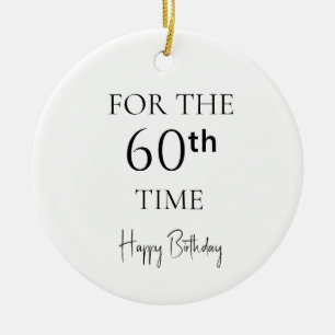 Décoration En Céramique Pour la 60e fois Joyeux Anniversaire
