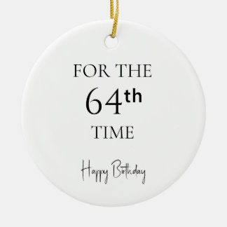 Décoration En Céramique Pour la 64e fois Joyeux Anniversaire