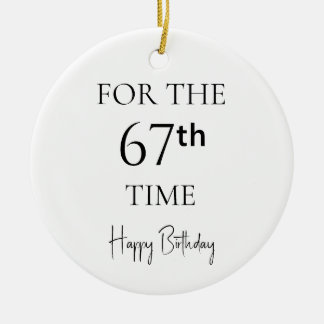 Décoration En Céramique Pour la 67e fois Joyeux Anniversaire