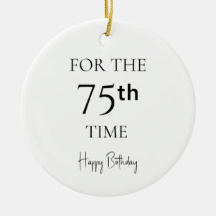 Décoration En Céramique Pour la 75e fois Joyeux Anniversaire