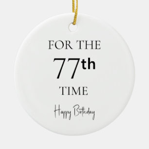 Décoration En Céramique Pour la 77ème fois Joyeux Anniversaire