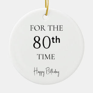 Décoration En Céramique Pour la 80e fois Joyeux Anniversaire