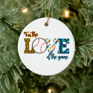 Décoration En Céramique Pour L'Amour Du Jeu Baseball Maman Leopard