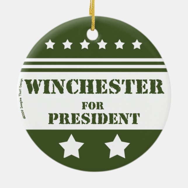 Décoration En Céramique Pour le président Winchester (Dos)