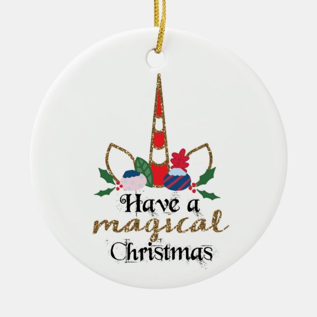 Décoration En Céramique Pour Noël Magique De Ma Petite-Fille (Devant)