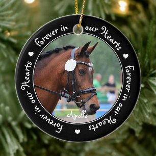 Décoration En Céramique Pour toujours dans nos coeurs Pet Memorial Horse