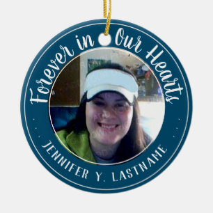 Décoration En Céramique Pour toujours dans nos coeurs un souvenir photo