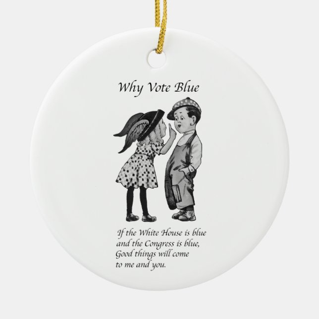 Décoration En Céramique Pourquoi voter Totally Blue en 2028 (Devant)